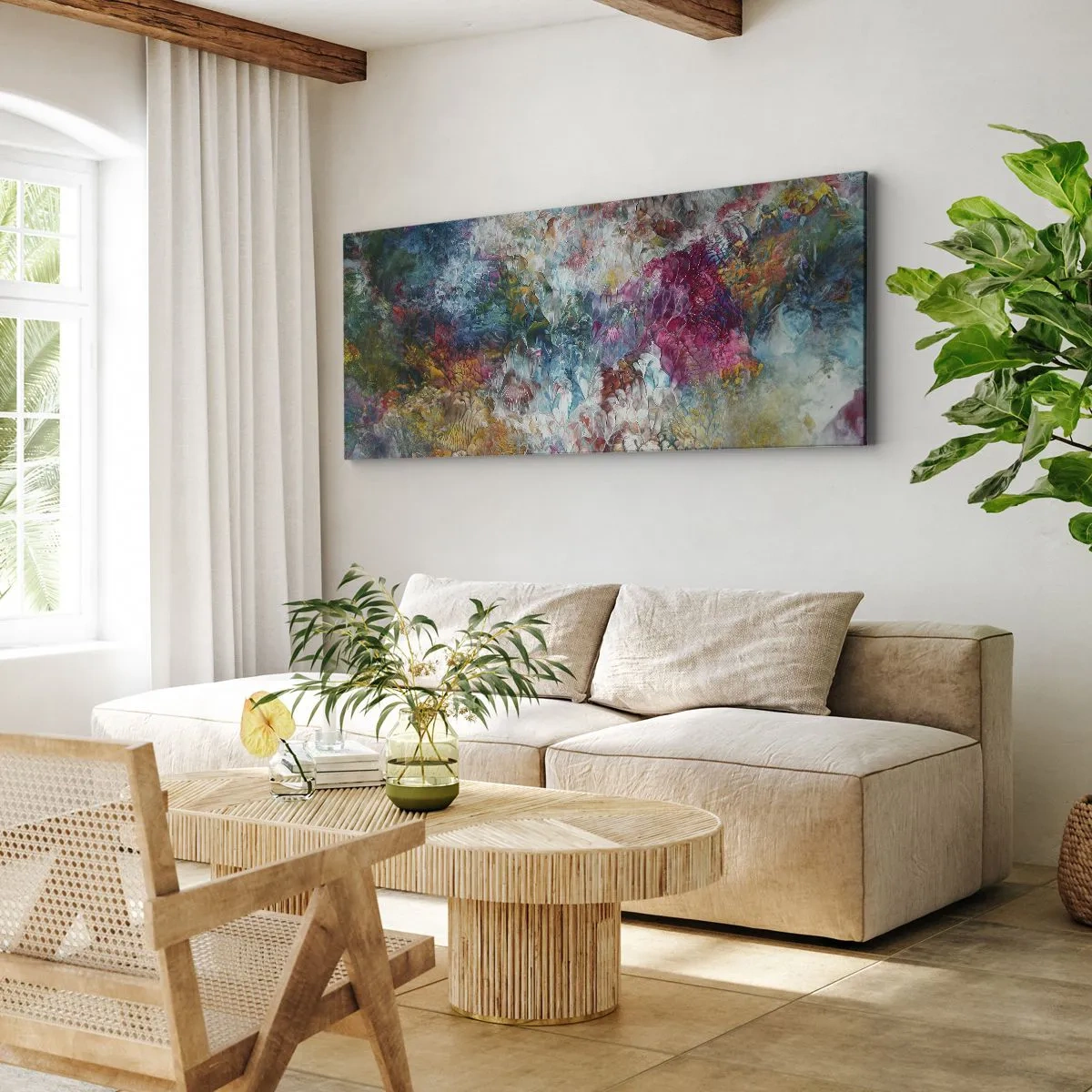 Quadro em tela - Em plena floração - 100x40 cm