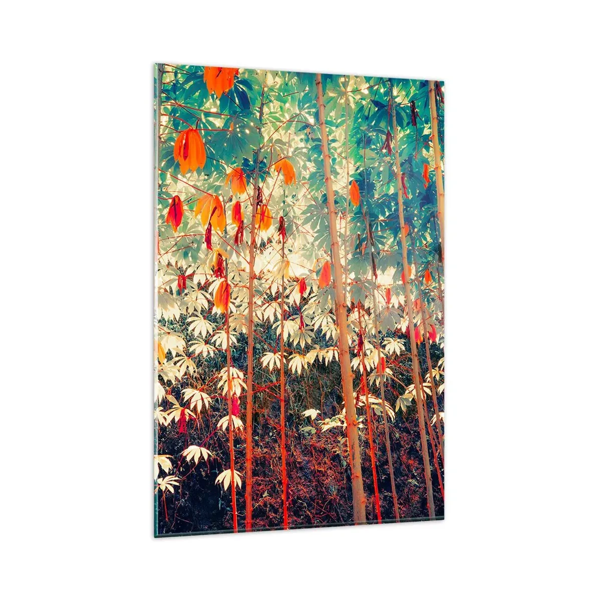 Quadro em vidro - A vida secreta das folhas - 80x120 cm