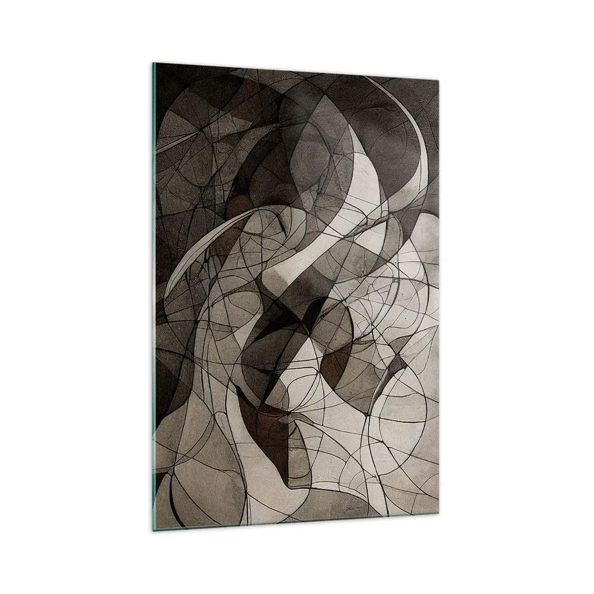 Quadro em vidro - Circulação das cores da terra - 70x100 cm