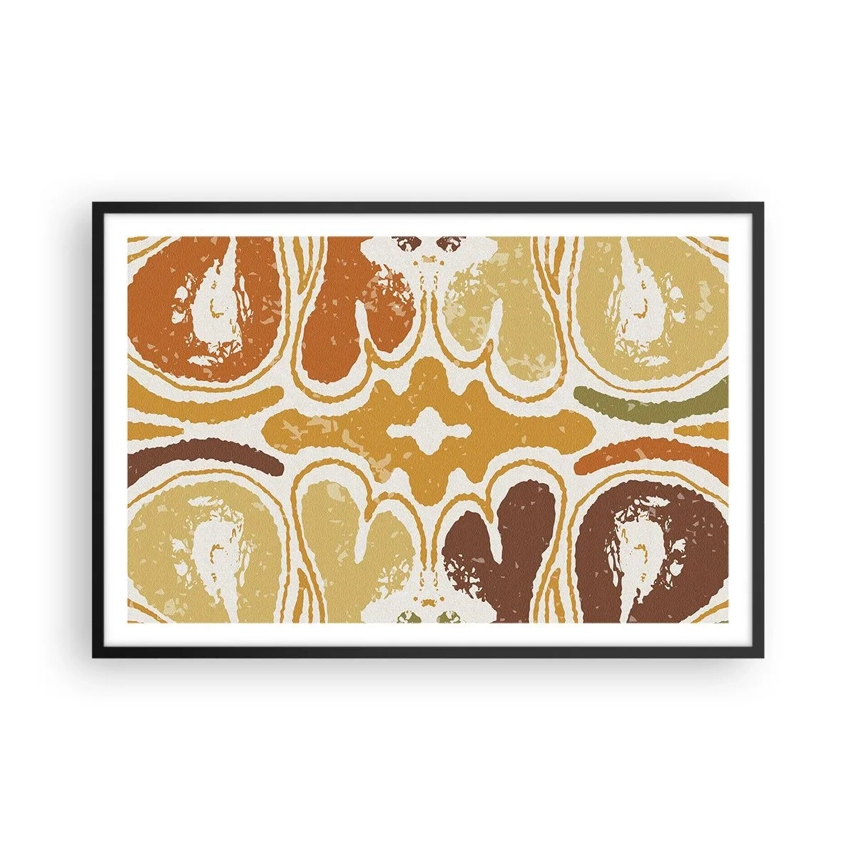 Pôster com moldura preta - Abstração sentimental - 91x61 cm