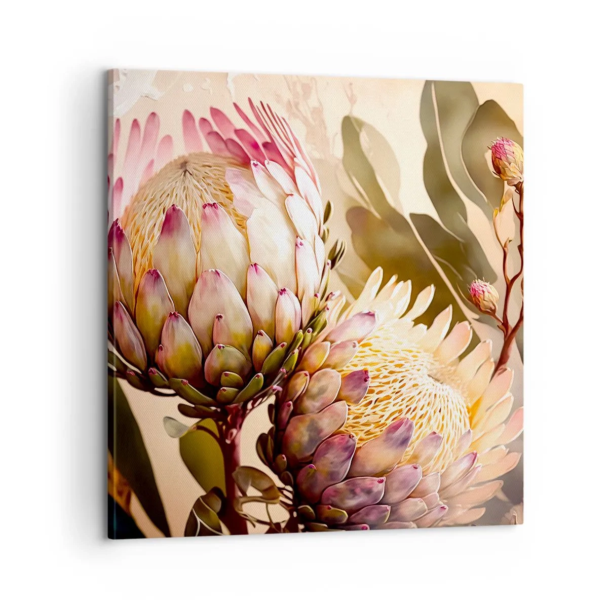 Quadro em tela - Abraçado com ternura - 60x60 cm