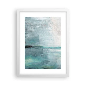 Pôster em moldura branca - Horizontalmente em azul - 30x40 cm