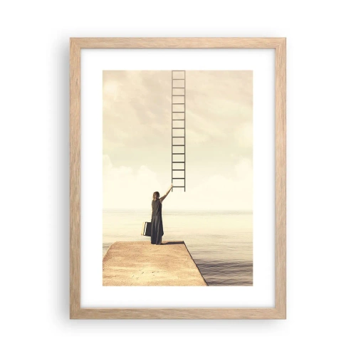 Pôster com moldura de carvalho claro - Uma viagem mágica - 30x40 cm
