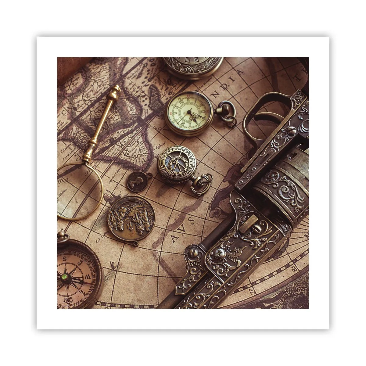 Pôster - A aventura nos chama - 50x50 cm