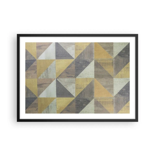 Pôster com moldura preta - Em ângulo com um triângulo - 70x50 cm