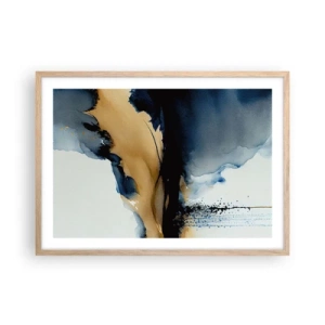 Pôster com moldura de carvalho claro - Atrás da cortina - 70x50 cm