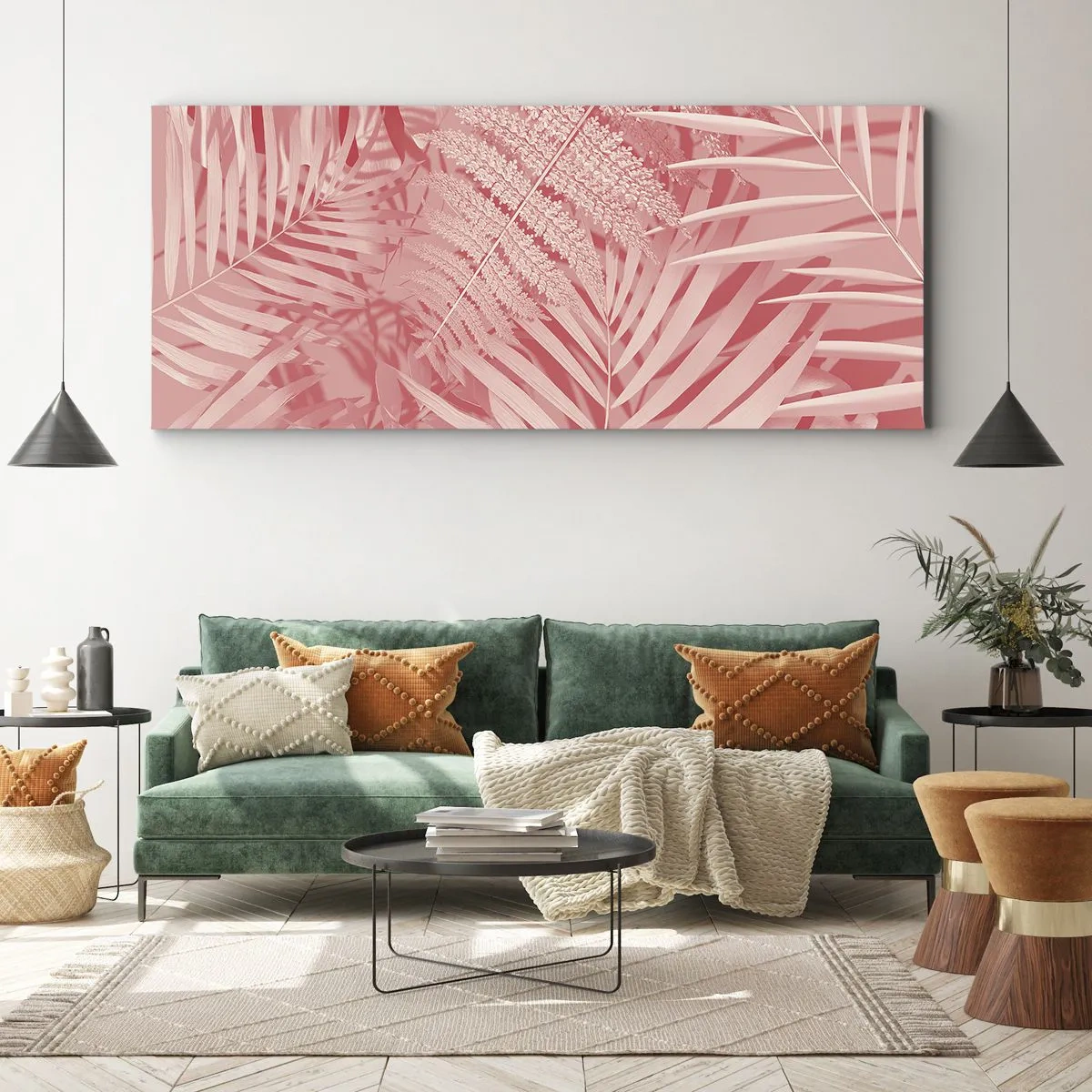 Quadro em tela - Conceito cor-de-rosa - 100x40 cm