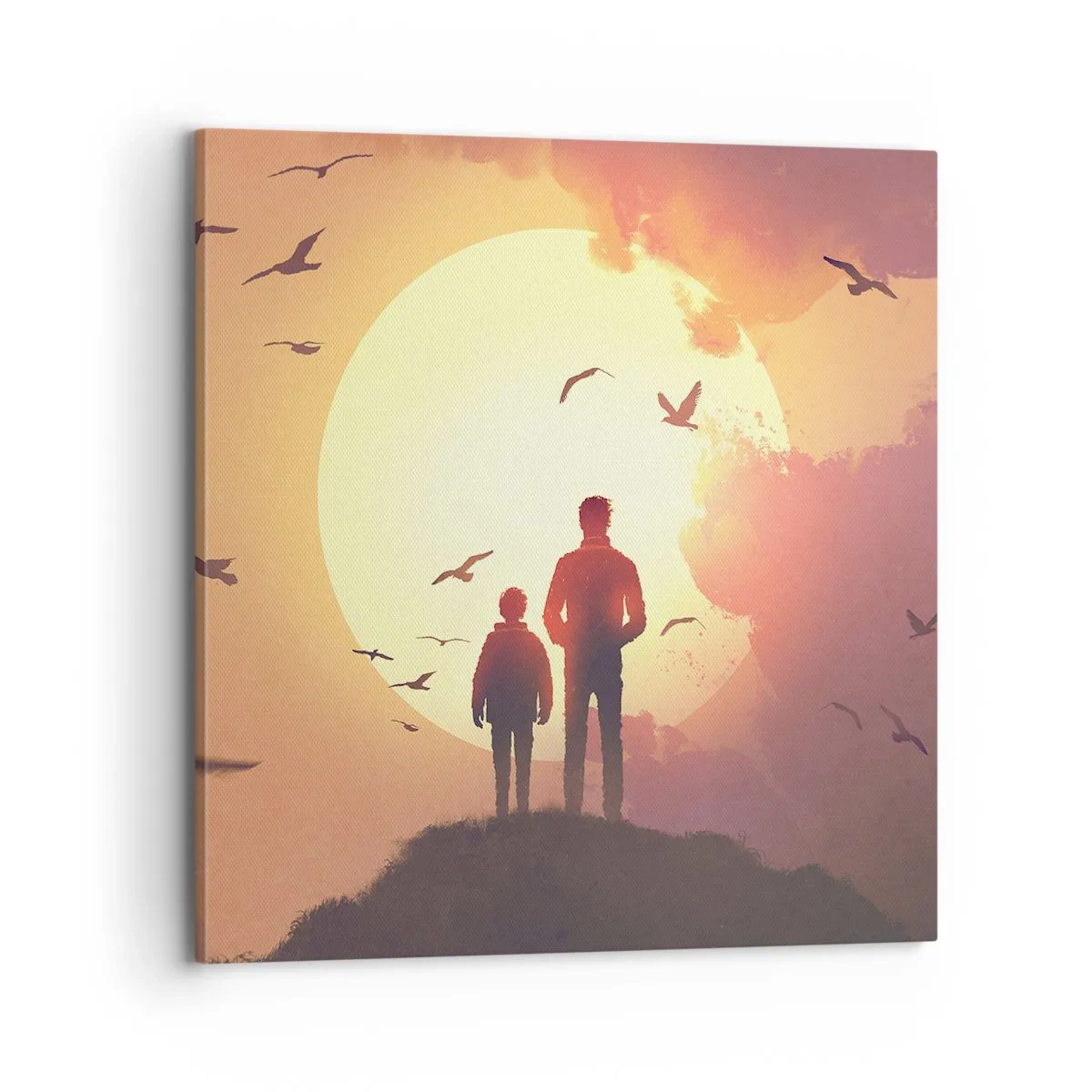 Quadro em tela - Cara a cara com o sol - 70x70 cm