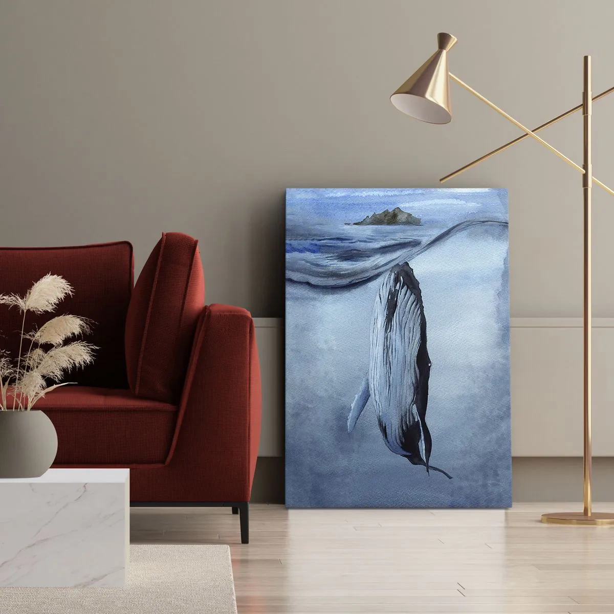 Quadro em tela - Dois mundos do norte - 45x80 cm