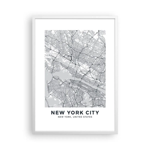 Pôster em moldura branca - Anatomia de uma metrópole - 50x70 cm