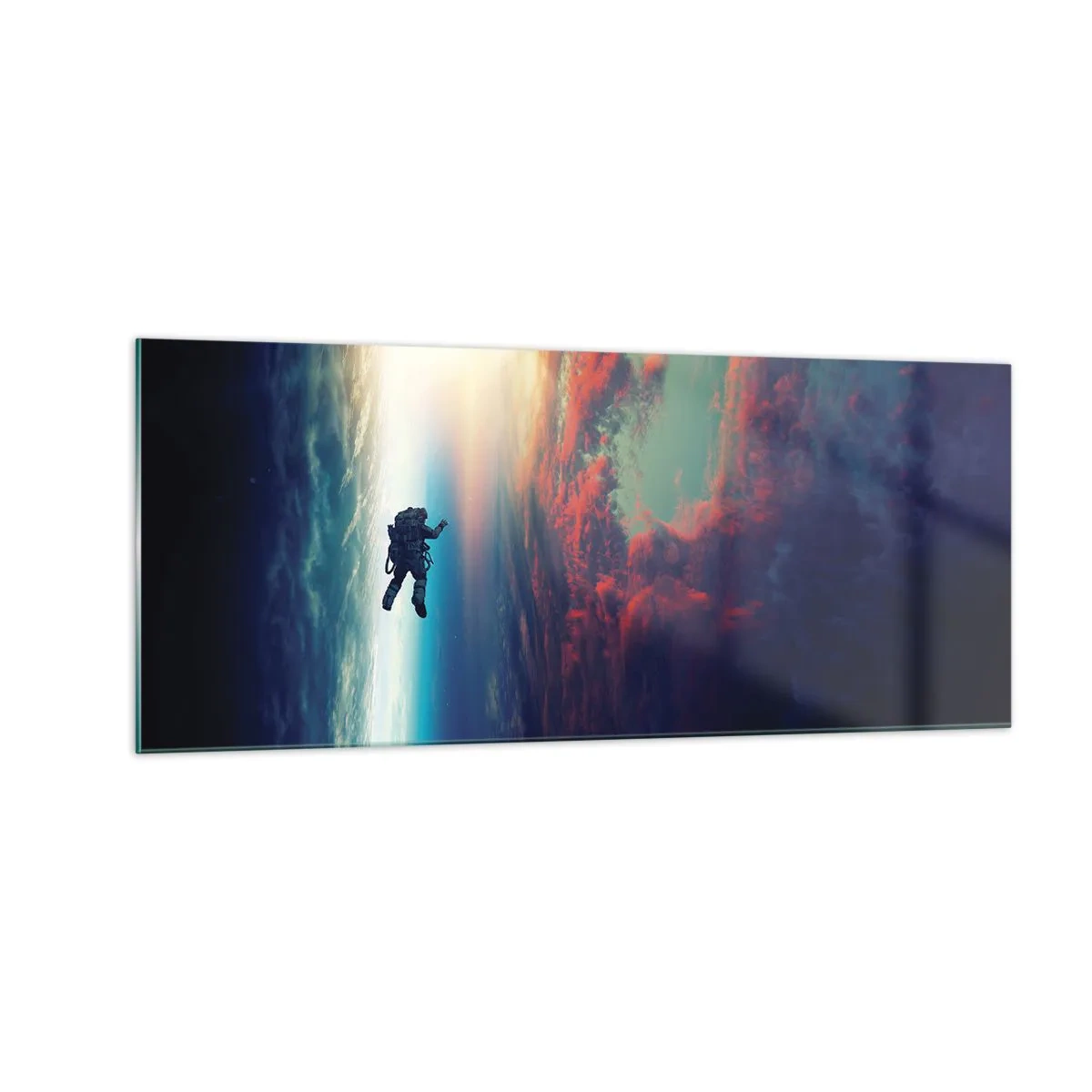Quadro em vidro - Enfrentando o universo - 100x40 cm