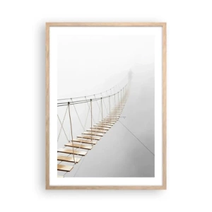 Pôster com moldura de carvalho claro - Para onde levará? - 50x70 cm