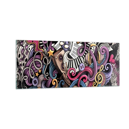 Quadro em vidro - Melodia complicada - 100x40 cm