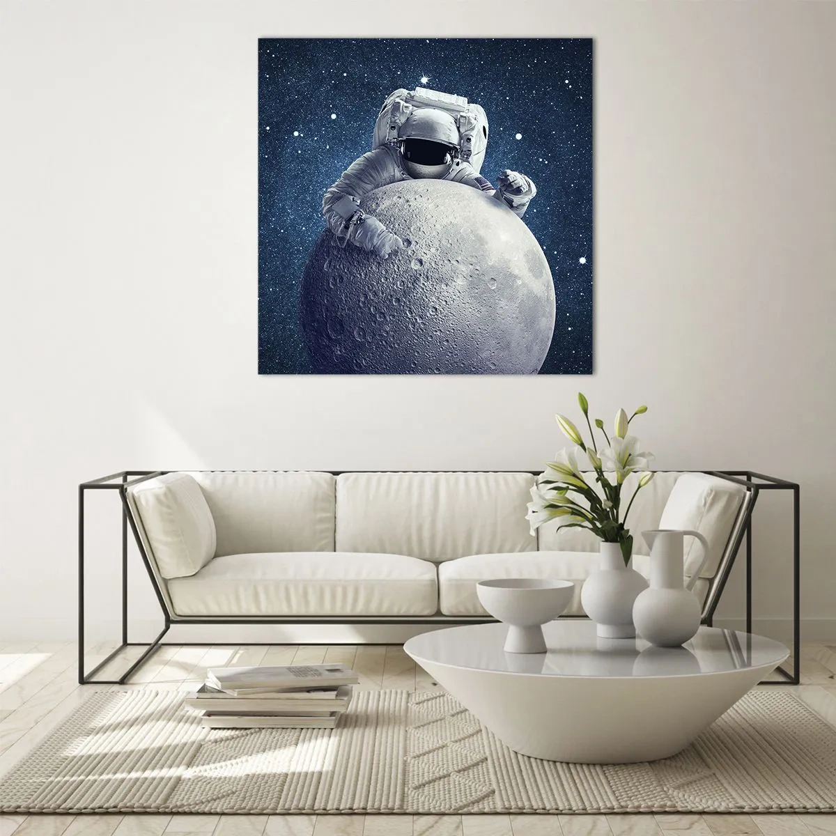 Quadro em vidro - Coringa do espaço - 30x30 cm