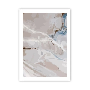 Pôster - Meandros azuis sob branco - 50x70 cm