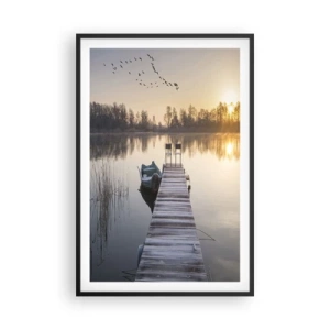 Pôster com moldura preta - Voltarei dentro de algum tempo - 61x91 cm