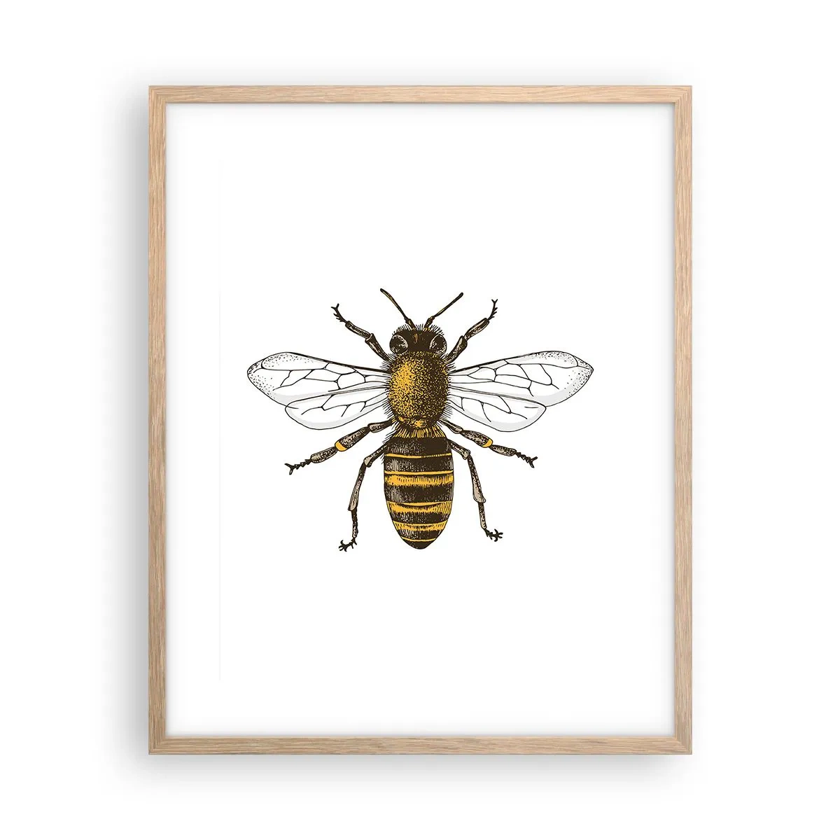 Pôster com moldura de carvalho claro - Linda e boa - 40x50 cm