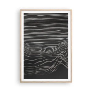 Pôster com moldura de carvalho claro - Ritmo e sotaque - 70x100 cm