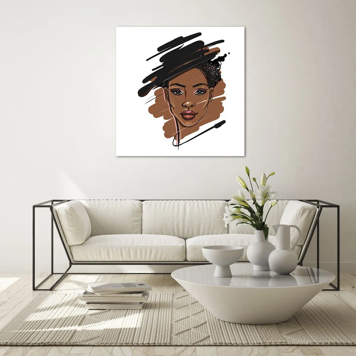 Quadro em vidro - Doce como chocolate - 70x70 cm