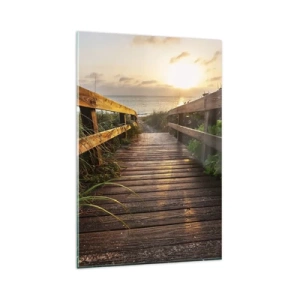 Quadro em vidro - Direto para a costa - 80x120 cm