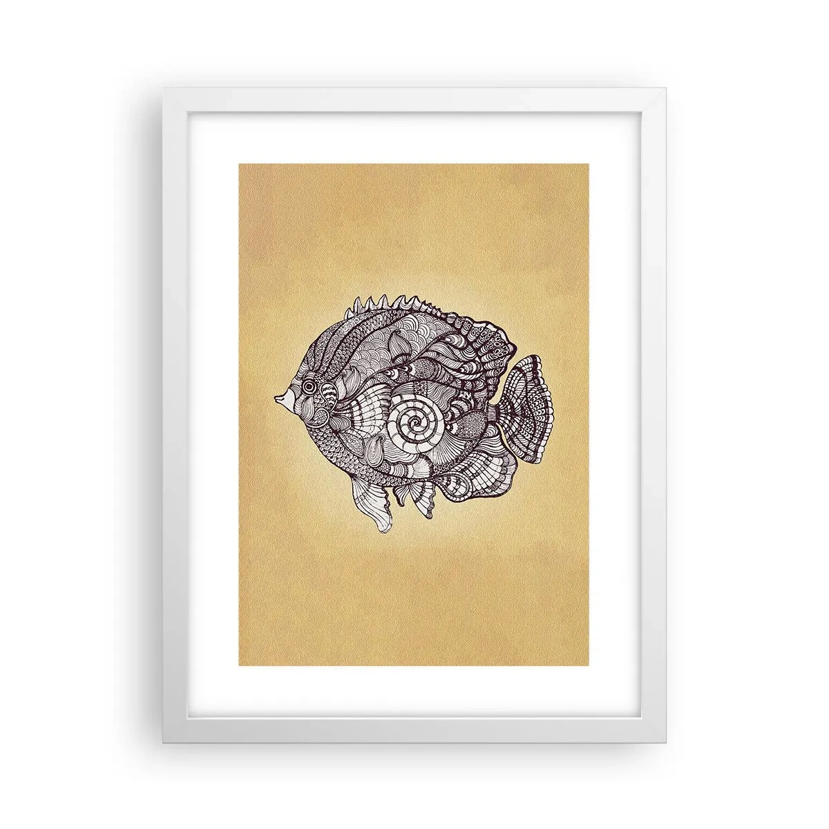 Pôster em moldura branca - De um oceano de enfeites - 30x40 cm