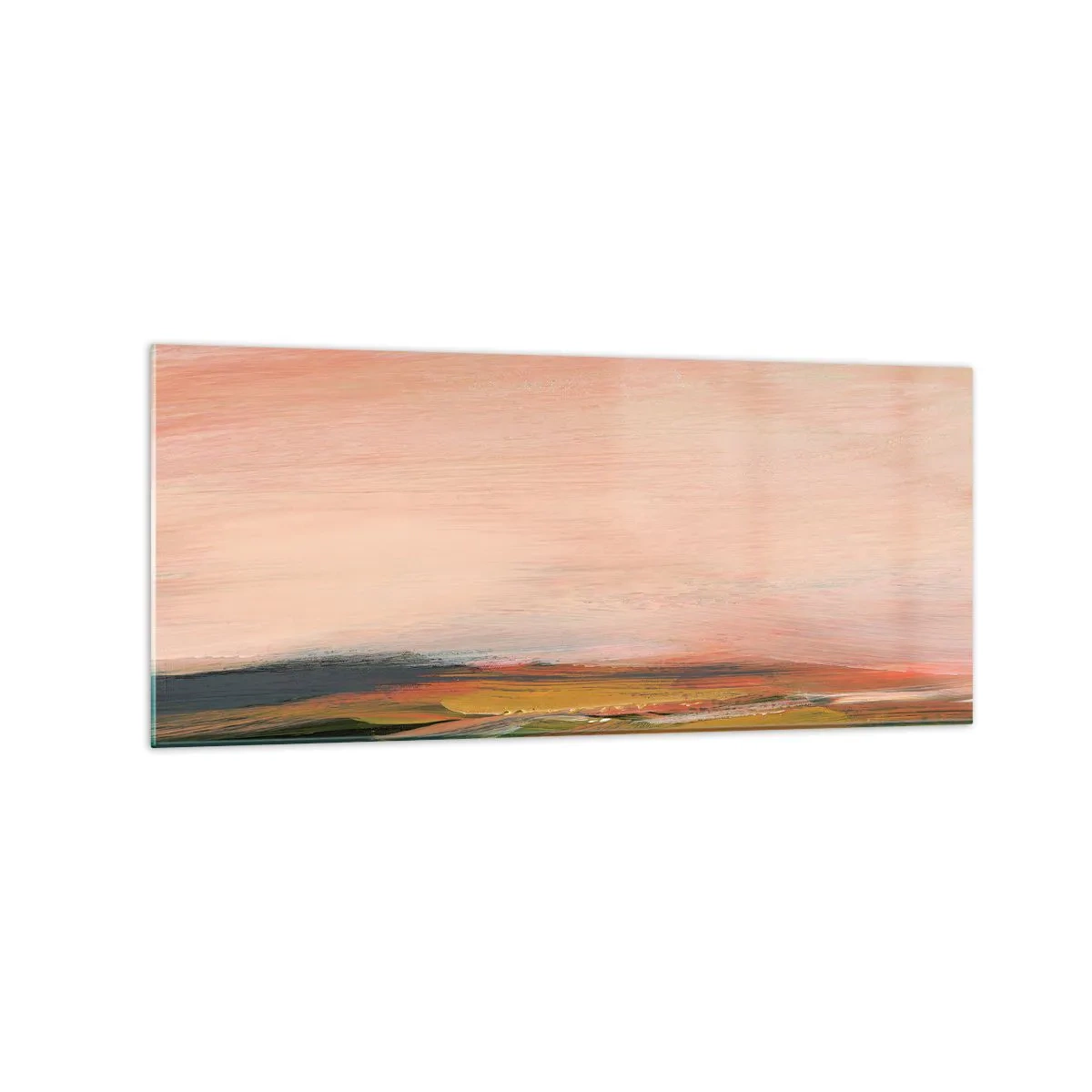 Quadro em vidro - Em tons rosa - 120x50 cm