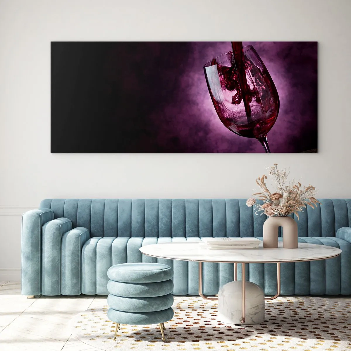 Quadro em vidro - Escarlate? Carmim? Não, rubi. - 90x30 cm