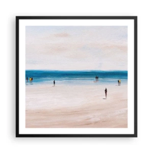 Pôster com moldura preta - Uma necessidade natural - 60x60 cm