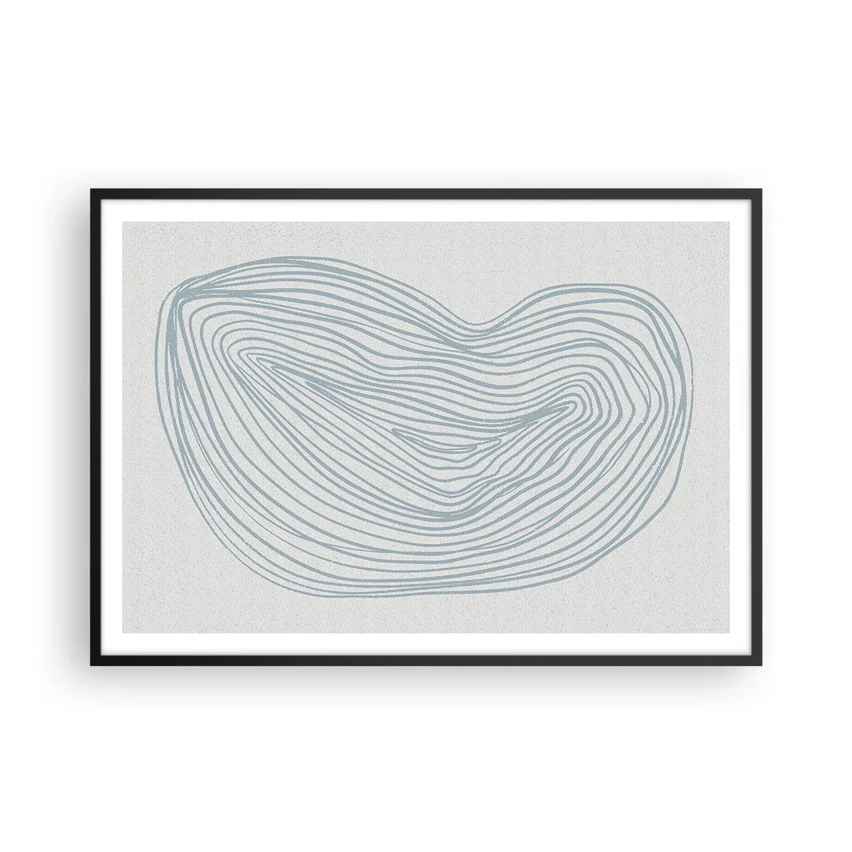 Pôster com moldura preta - Deixe cair o sorriso - 100x70 cm