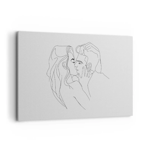 Quadro em tela - Com a mesma linha - 120x80 cm