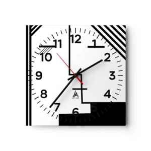Relógio de parede - Relógio em vidro - Apenas um beijo - 30x30 cm