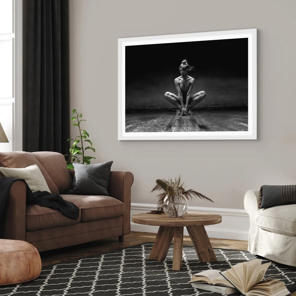 Pôster em moldura branca - A energia da dança - 91x61 cm
