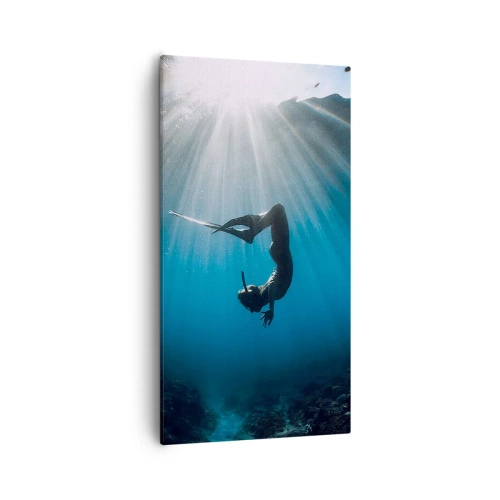 Quadro em tela - Dança subaquática - 55x100 cm