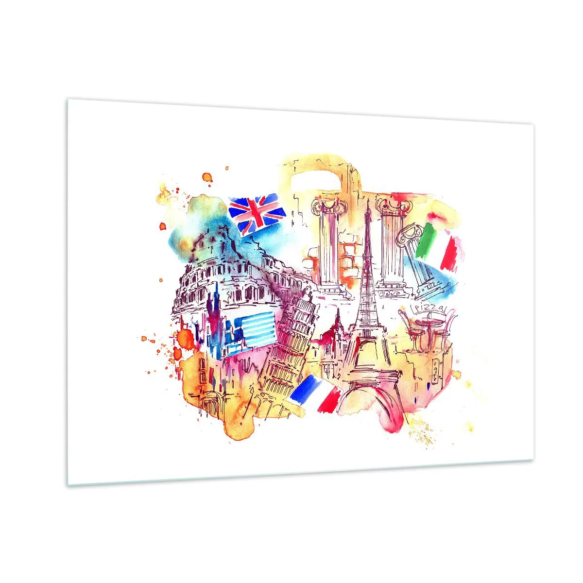 Quadro em vidro - Tournée europeia - 100x70 cm