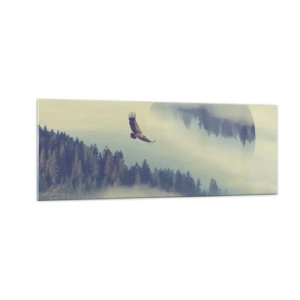 Quadro em vidro - Eu vi a sombra de uma águia - 140x50 cm