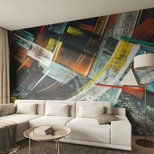 Papel de Parede Premium Canvas - Energia de movimento - Abstração, Pedaço, Arte Moderna - 450x315 cm