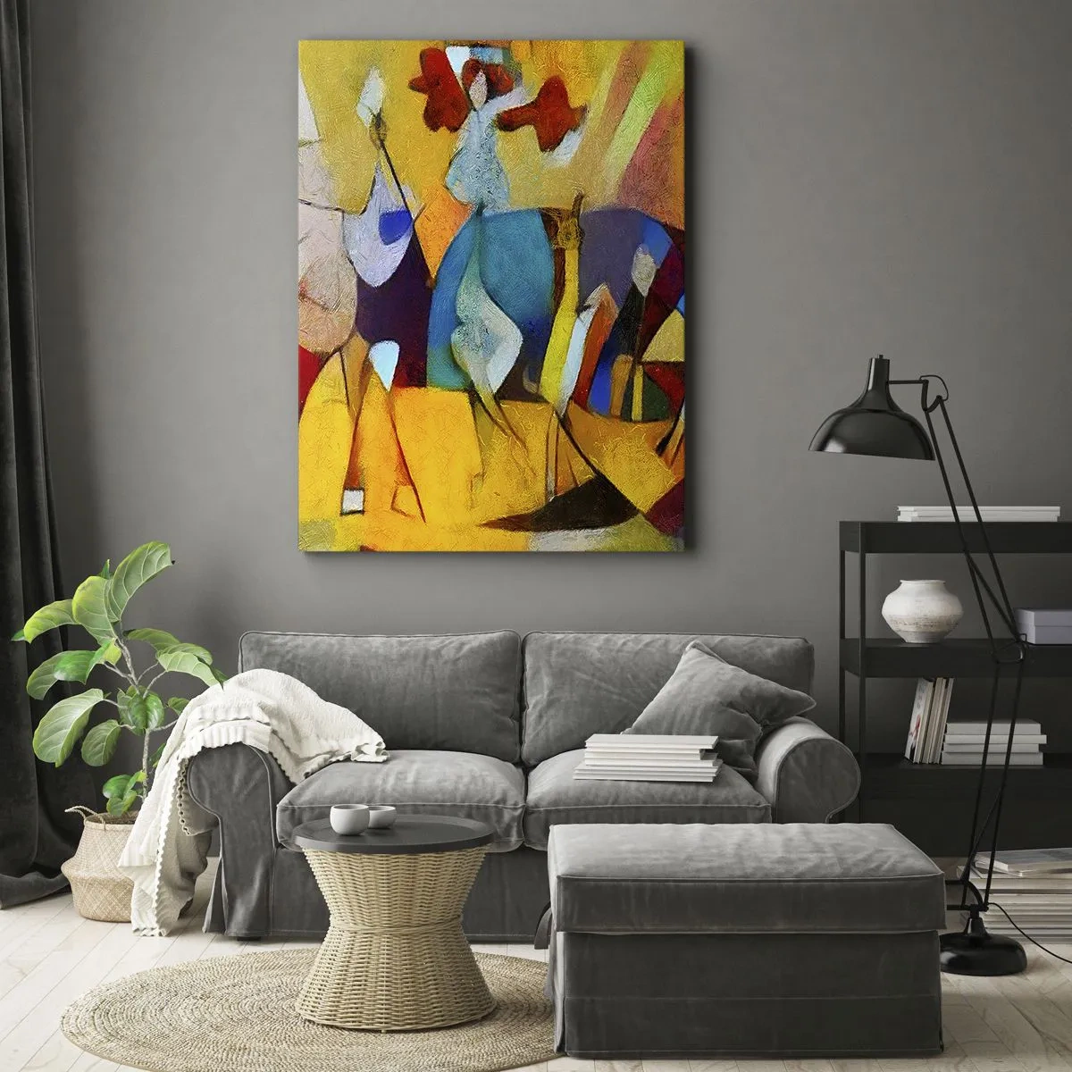 Quadro em tela - Sol - vida - alegria - 70x100 cm