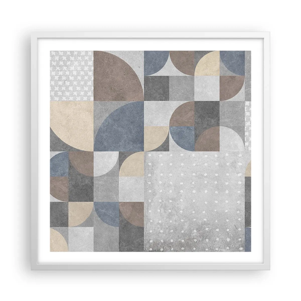 Pôster em moldura branca - Fantasia cerâmica - 60x60 cm