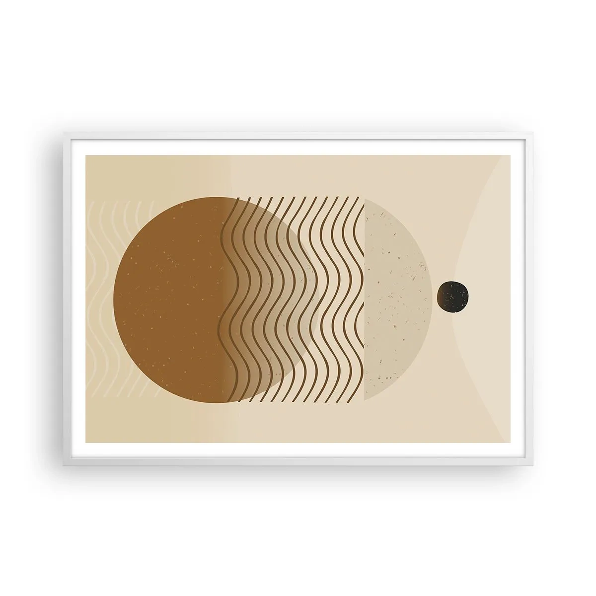 Pôster em moldura branca - Sobre a origem das figuras geométricas - 100x70 cm