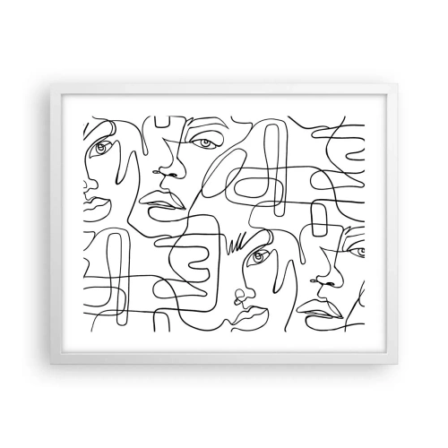 Pôster em moldura branca - Em emoções emaranhadas - 50x40 cm