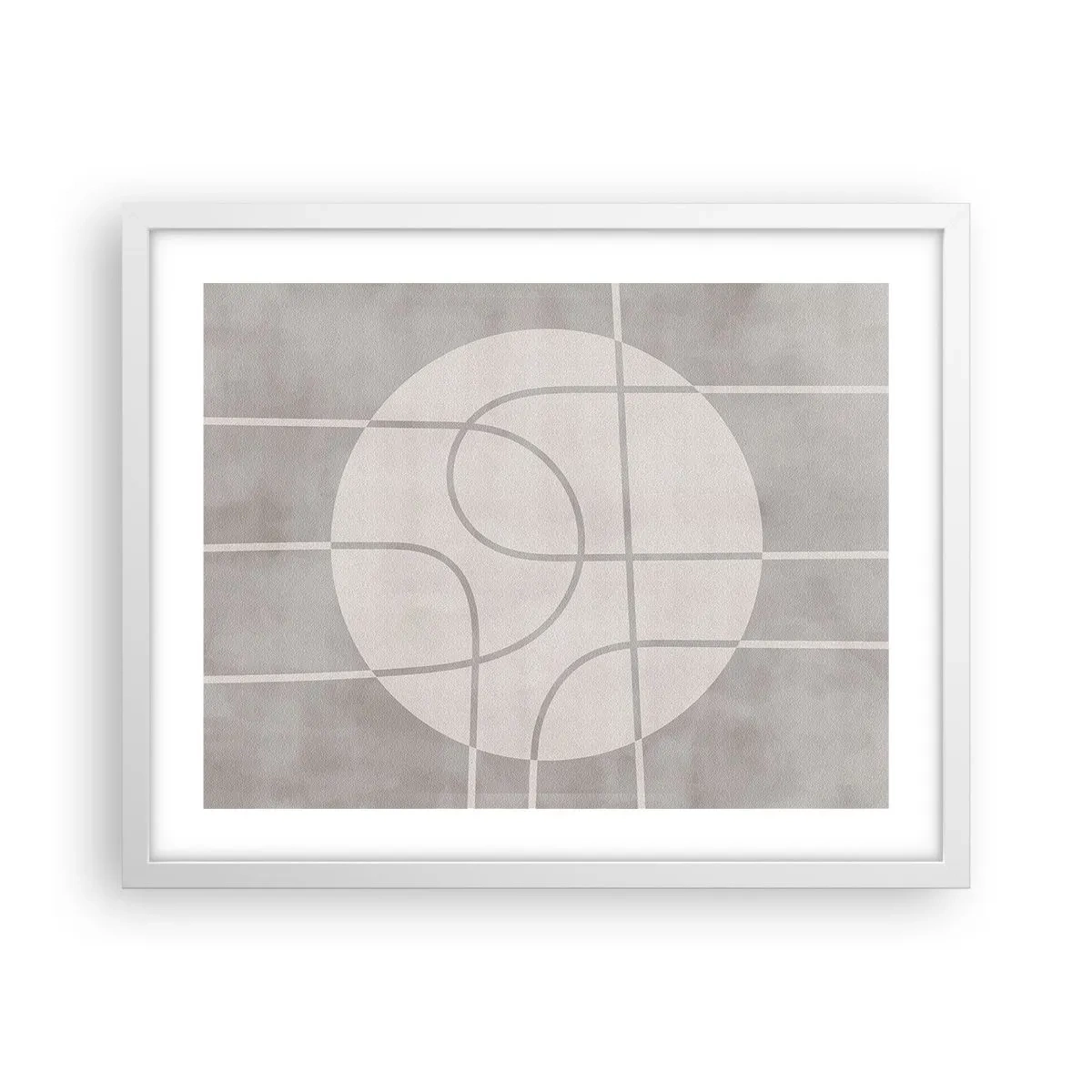 Pôster em moldura branca - Circular e direto - 50x40 cm
