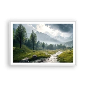 Pôster em moldura branca - Ida e volta - 91x61 cm