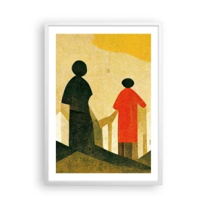 Pôster em moldura branca - Ainda há um longo caminho a percorrer - 50x70 cm