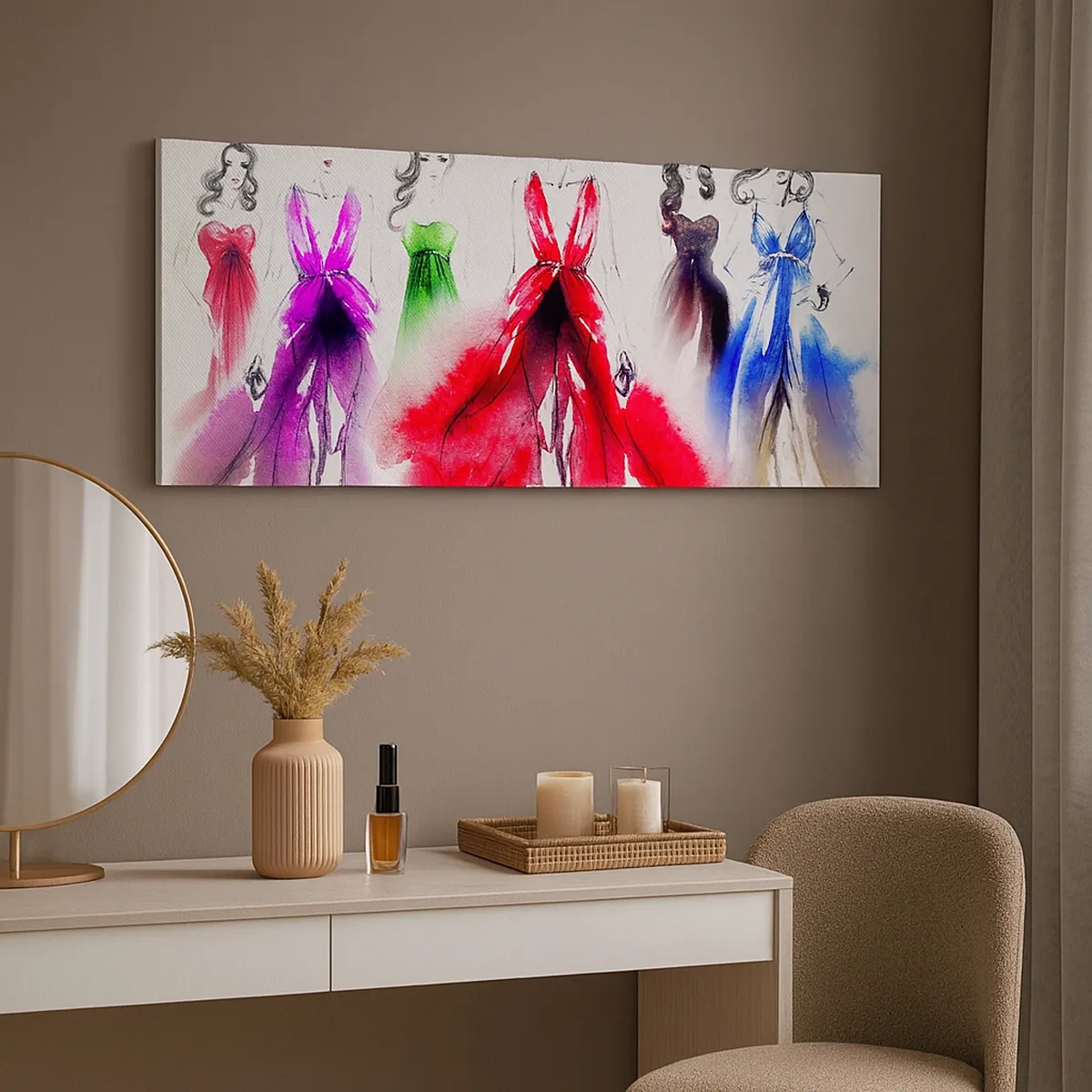 Quadro em tela - Colorido desfile - 30x30 cm