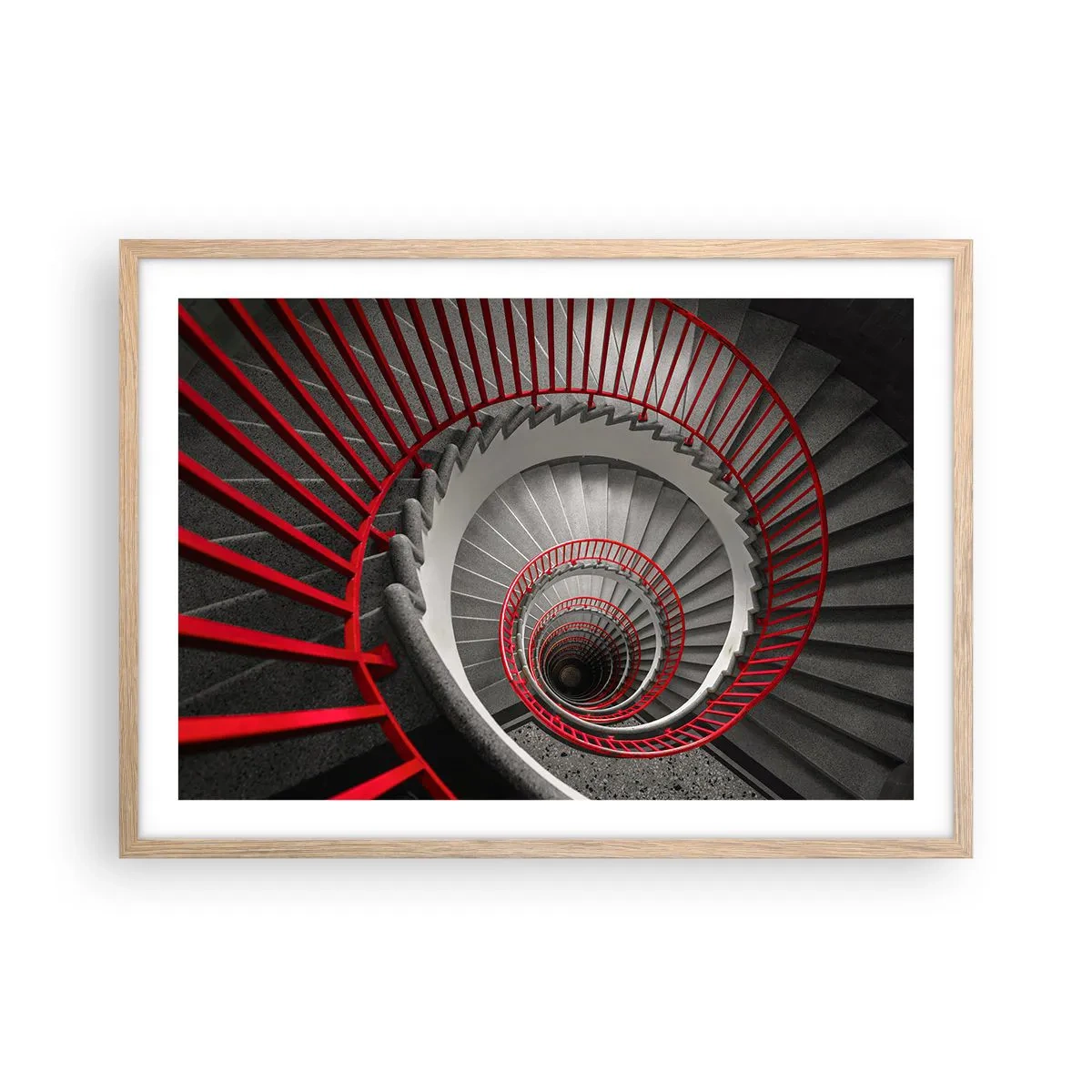 Pôster com moldura de carvalho claro - Diversão de arquitetura - 70x50 cm