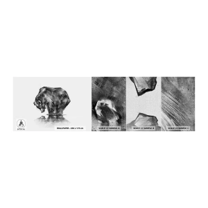 Amostra de papel de parede Premium Canvas - É bom ver alguém próximo - Abstração, Urso polar, Natureza - 100x30 cm