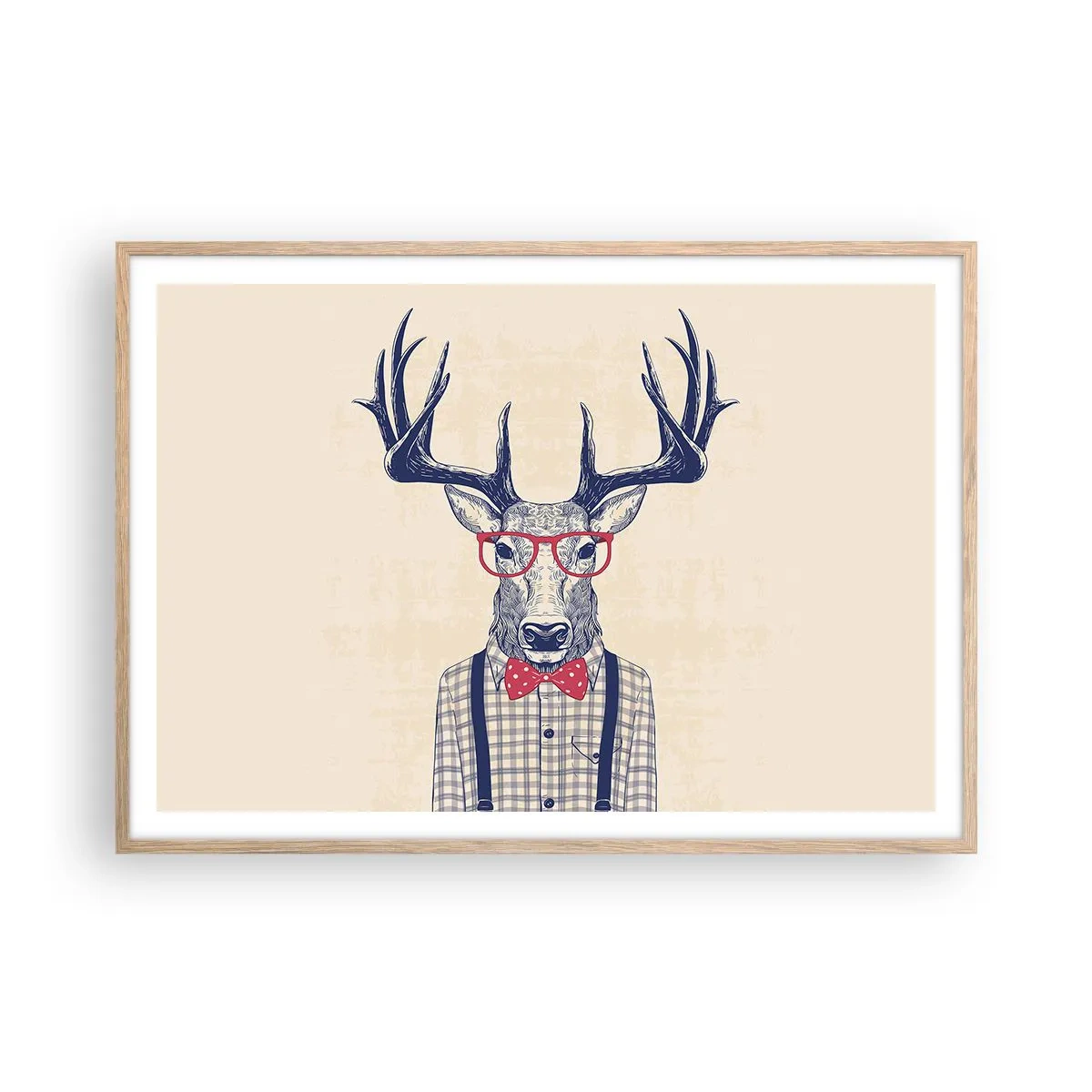 Pôster com moldura de carvalho claro - Extravagância engraçada - 100x70 cm