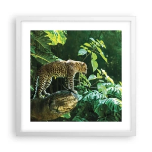 Pôster em moldura branca - Vamos caçar? - 40x40 cm