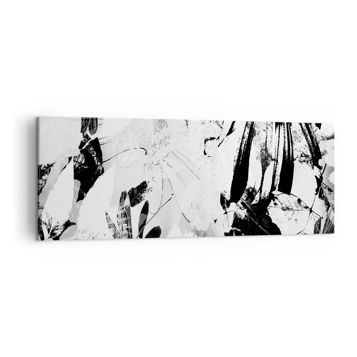 Quadro em tela - Outono a preto e branco - 140x50 cm