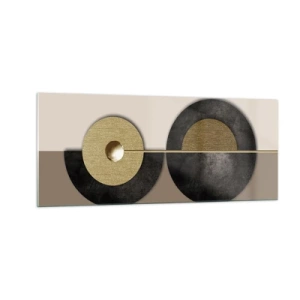 Quadro em vidro - Variações ao redor do círculo - 100x40 cm